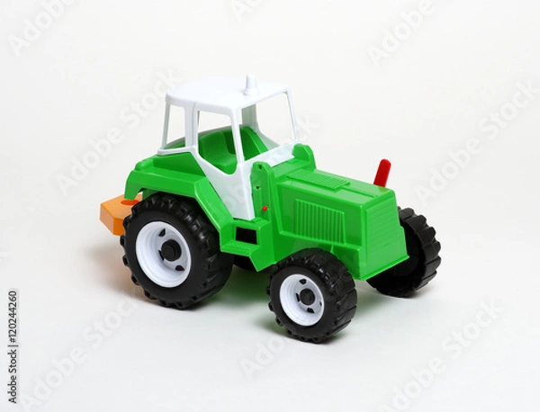 Fototapeta Toy car isolated on white