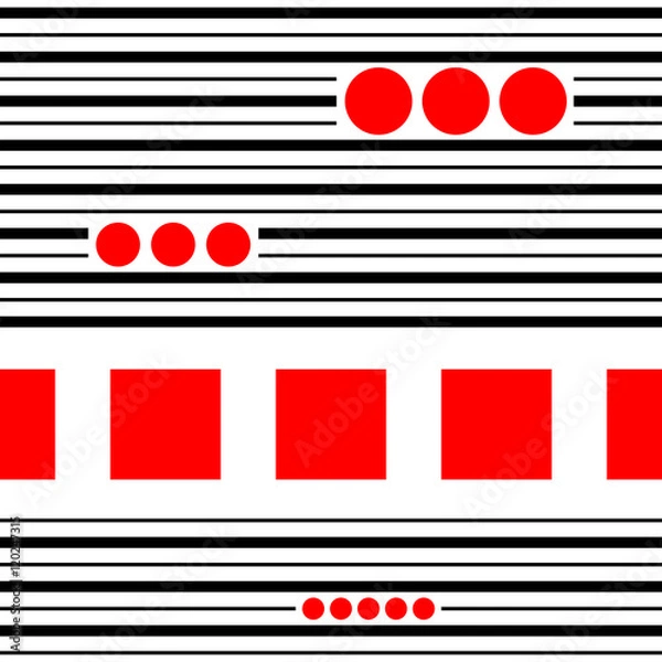 Fototapeta Seamless Square and Line Pattern