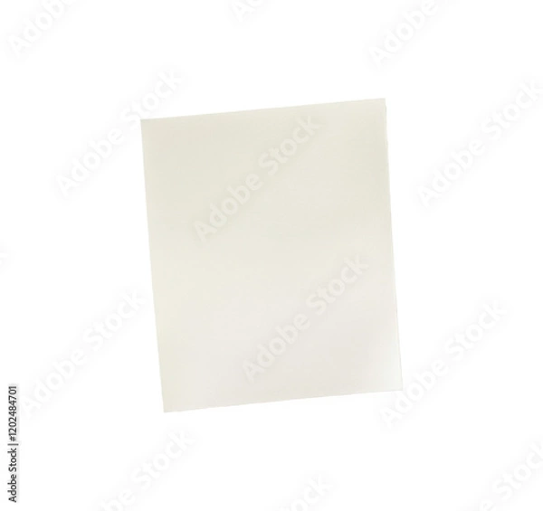Fototapeta White post it note with shadow on transparent background (png image) 
