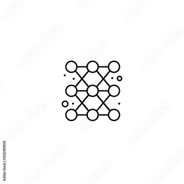 Obraz Binary icon flat vector design