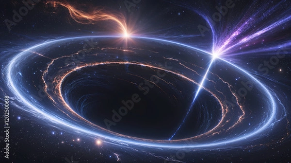 Fototapeta Podróż po galaktyce. Generative AI.
