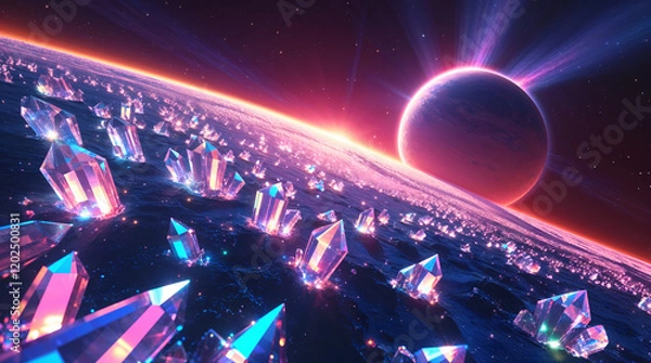 Fototapeta Podróż po galaktyce. Generative AI.