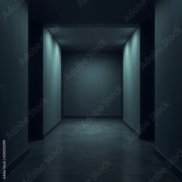 Fototapeta dark liminal space, 3d render