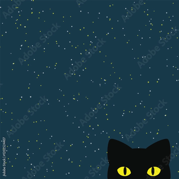 Obraz black cat wallpaper