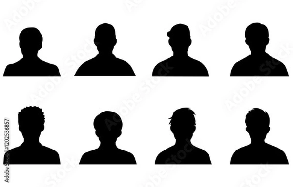 Fototapeta 男性のシルエット　アイコンイラストセット