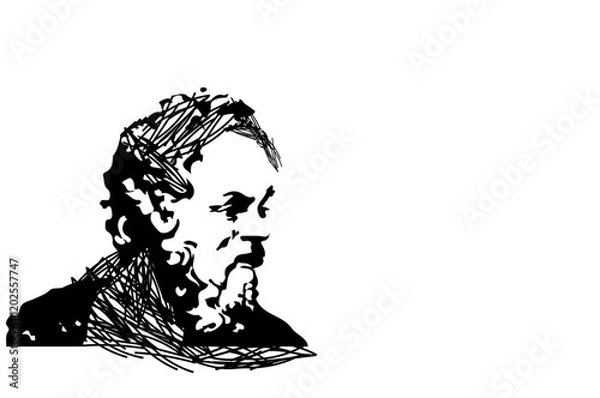 Obraz Sokrates Portrait Sketch