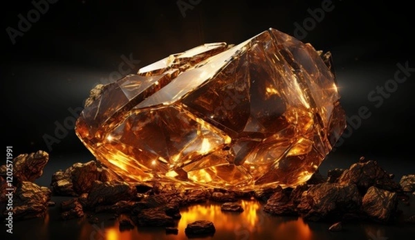 Obraz Golden Stone, pure gold, gold rock