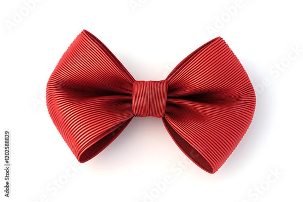 Obraz Red ribbon bow isolated a transparent background
