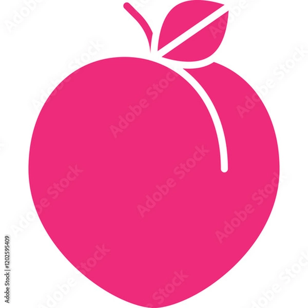 Fototapeta Plum icon single vector illustration