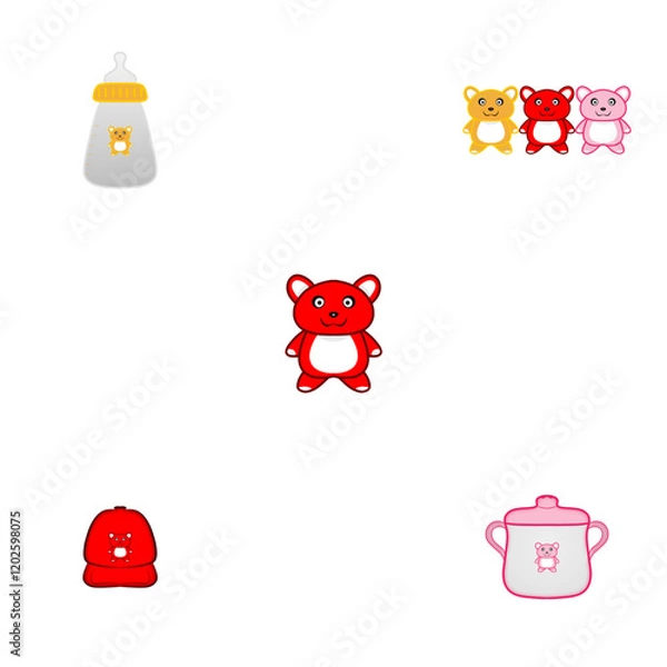 Obraz Sticker Bear Family