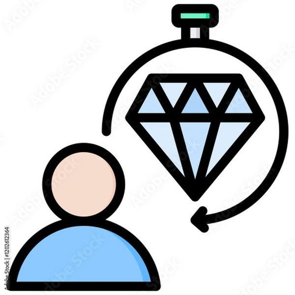 Fototapeta Ltv Outline Color Icon