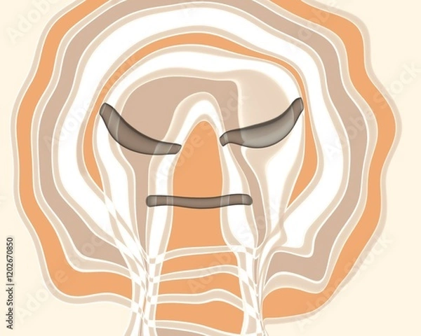Fototapeta vector illustration of an abstract face