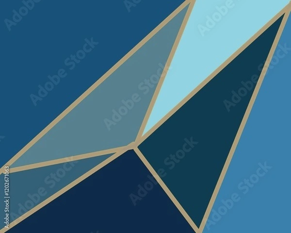 Fototapeta abstract geometric background blue soft