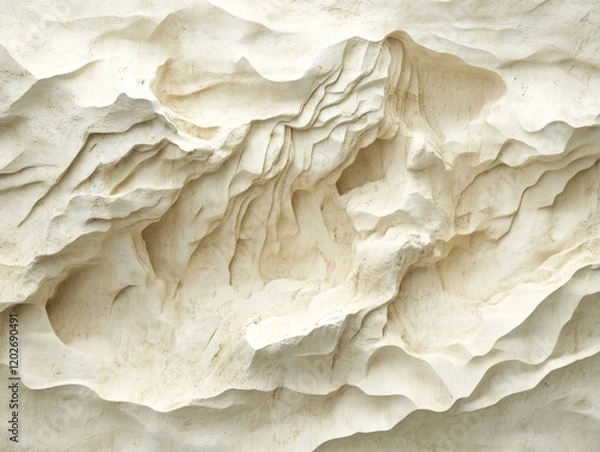 Fototapeta Abstract stone texture, carved relief