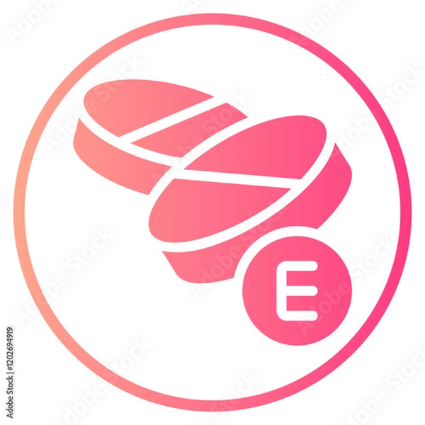 Fototapeta vitamin e gradient icon