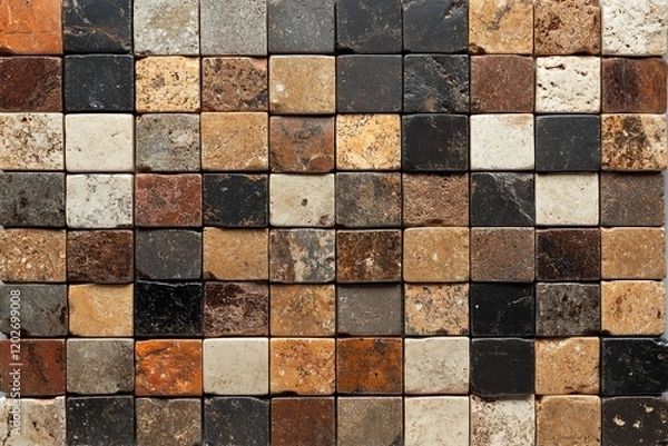 Obraz Multicolored stone mosaic tile texture