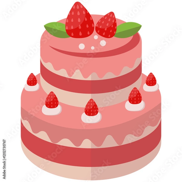 Obraz Cute cake vector