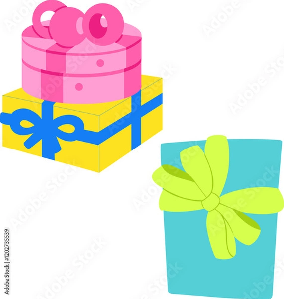 Fototapeta gift box with ribbon | Color box