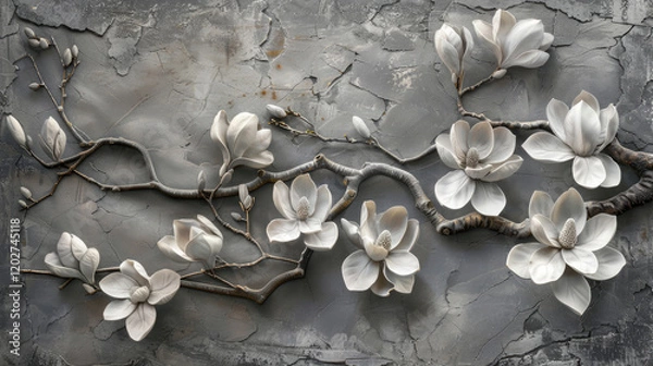 Fototapeta texture with flowers