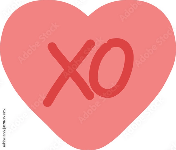 Obraz a love xo text design valentine art