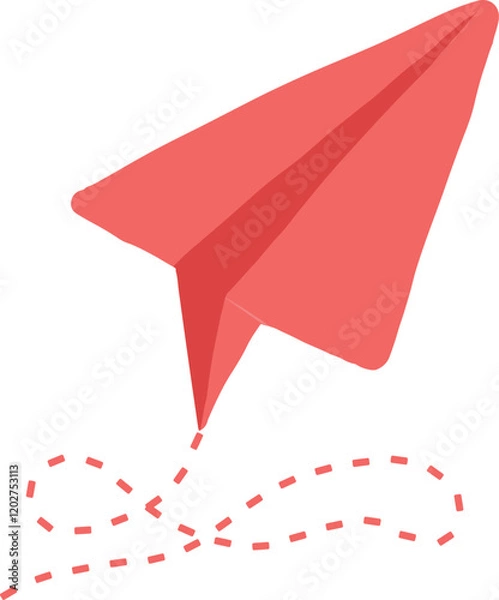 Obraz a pink paper plane design valentine day