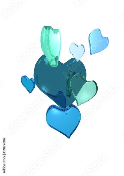 Fototapeta coeurs bleus