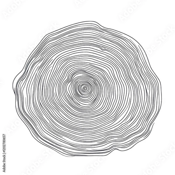 Obraz Organic Tree Ring Topography and Patterns