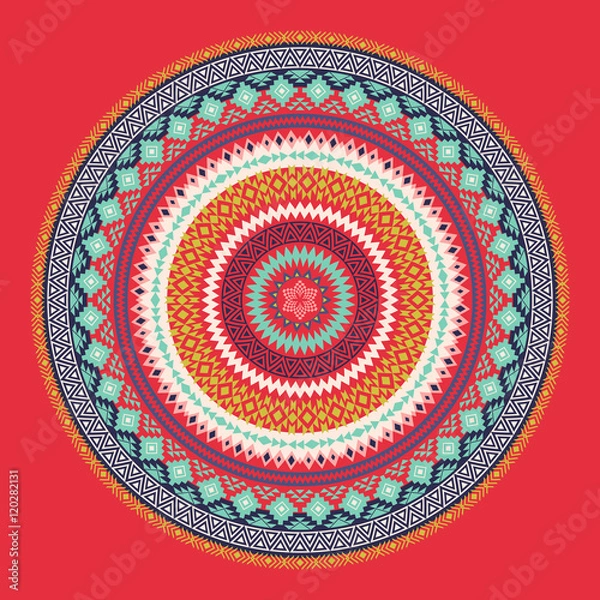 Fototapeta Mandala. Abstract circular vector ornament. Geometric pattern