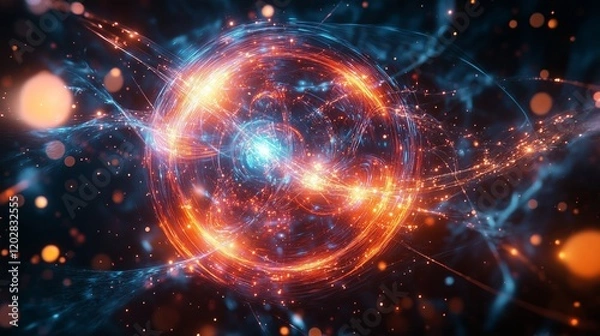 Fototapeta Exploring the Mystical Dance of Cosmic Energy and Light