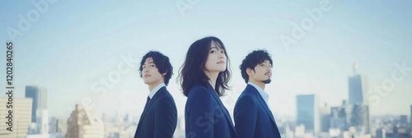 Fototapeta キャリアアップを目指す若手社員のポートレート