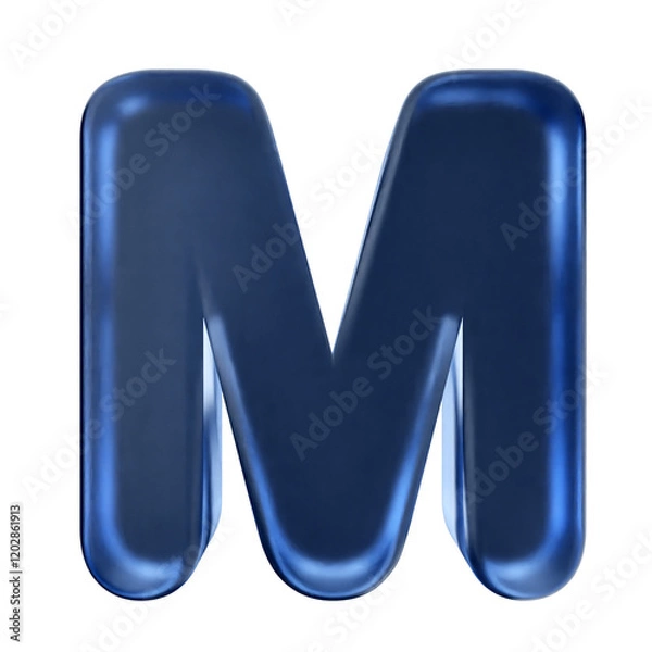 Fototapeta 3d glass alphabet M