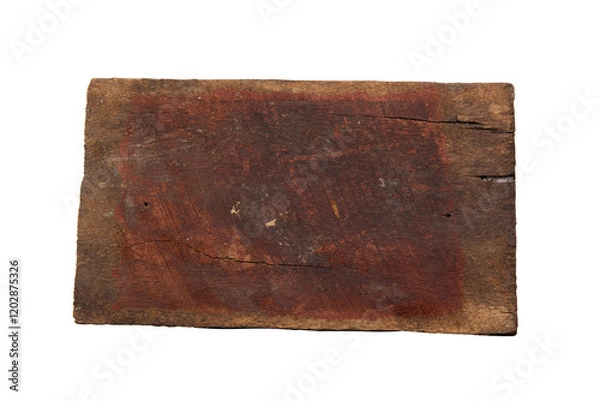 Obraz Oblong decorative old wooden signboard made of natural wood. sign board background. plank wood isolated for design art work or add text message.