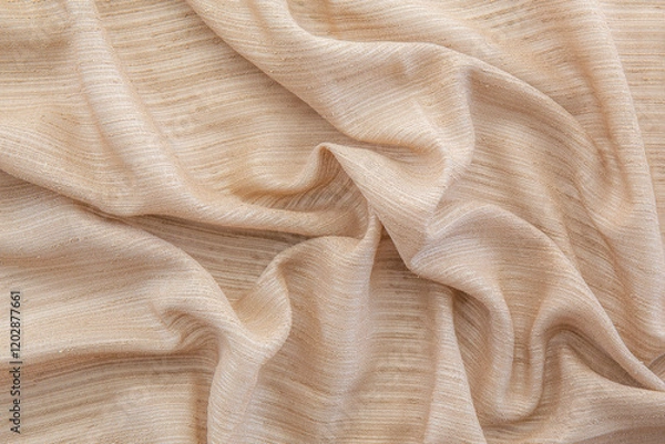 Obraz natural fabric linen texture for design. sackcloth textured backdrop. White Canvas for Background.