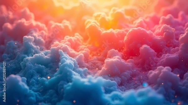 Fototapeta Bright multi-colored patterns on a beautiful background, gradients and transitions