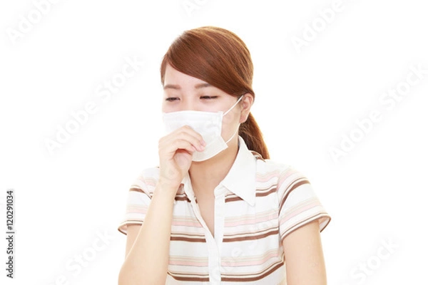 Fototapeta 風邪に罹患した女性