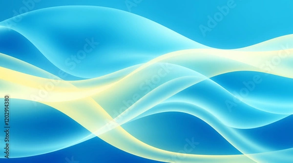 Fototapeta Smooth Blue Wavy Background