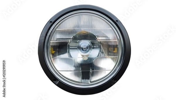 Obraz Classic round car headlight close-up
