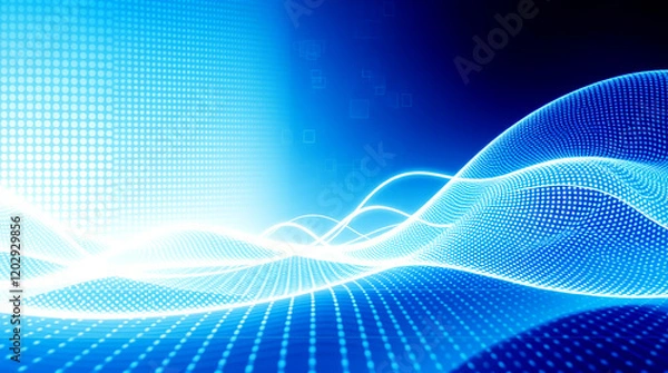 Obraz Wavy Blue Abstract Background