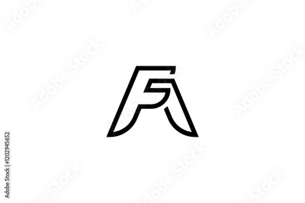 Obraz Simple Letter FA or AF Logo Design Vector 