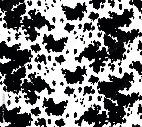 Obraz black and white animal print,cow print pattern