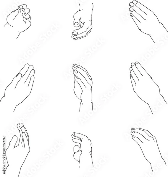 Obraz 様々な角度から見た包む左手5