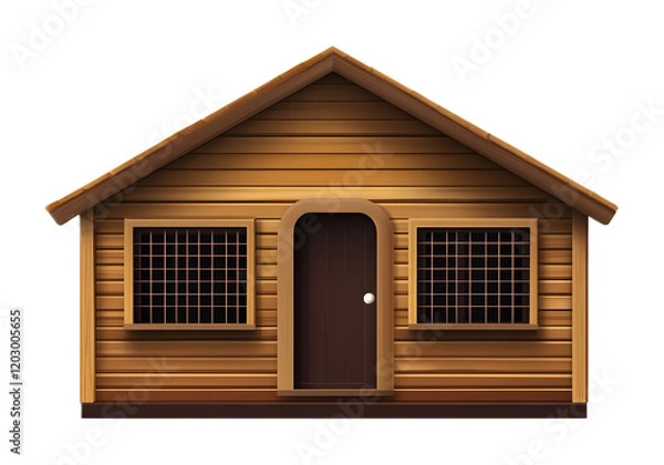 Fototapeta Dog kennel on a transparent background. isolated background.
