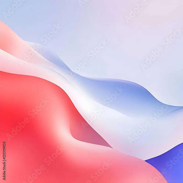 Fototapeta Abstract Red Blue Wave Background Illustration