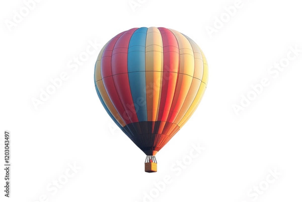 Fototapeta Colorful hot air balloon floating in the clear sky during a serene morning