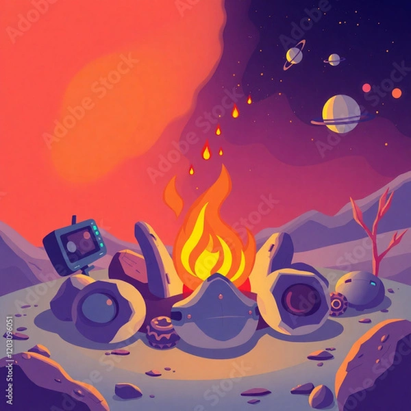 Fototapeta A hacker with hidden face in a hoodie using a laptop
