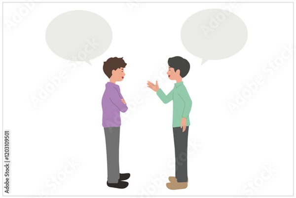 Obraz 会話をする男性のイラスト
