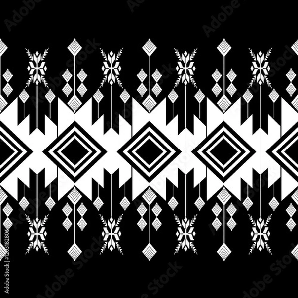 Fototapeta African ethnic traditional pattern. seamless beautiful Kitenge, chitenge style. fashion design in colorful. Geometric circle abstract motif. Floral Ankara prints, African wax prints.