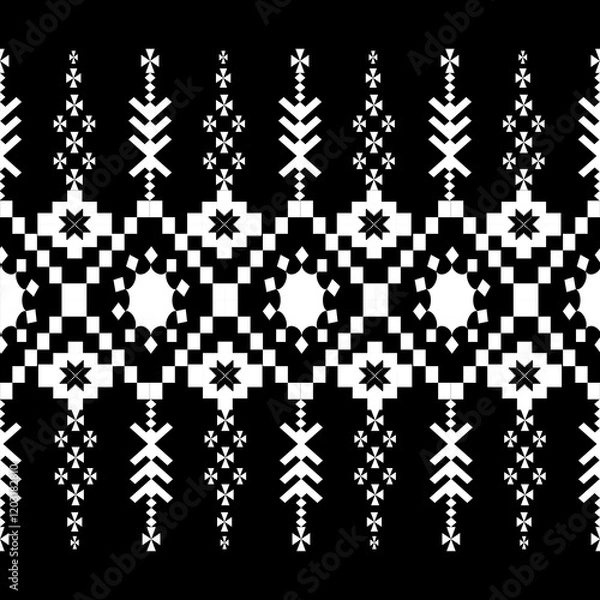 Fototapeta African ethnic traditional pattern. seamless beautiful Kitenge, chitenge style. fashion design in colorful. Geometric circle abstract motif. Floral Ankara prints, African wax prints.