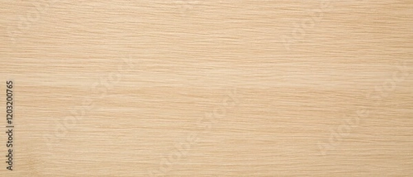 Fototapeta Smooth Beige Color Wooden Surface with Natural Grain and Knots. Made with generative AI