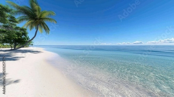 Fototapeta Tranquil Tropical Beach Scene